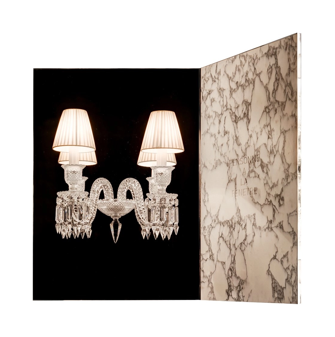 Настенный светильник ZENITH 37 см хрусталь 2 лампы без плафонов Baccarat 2807742