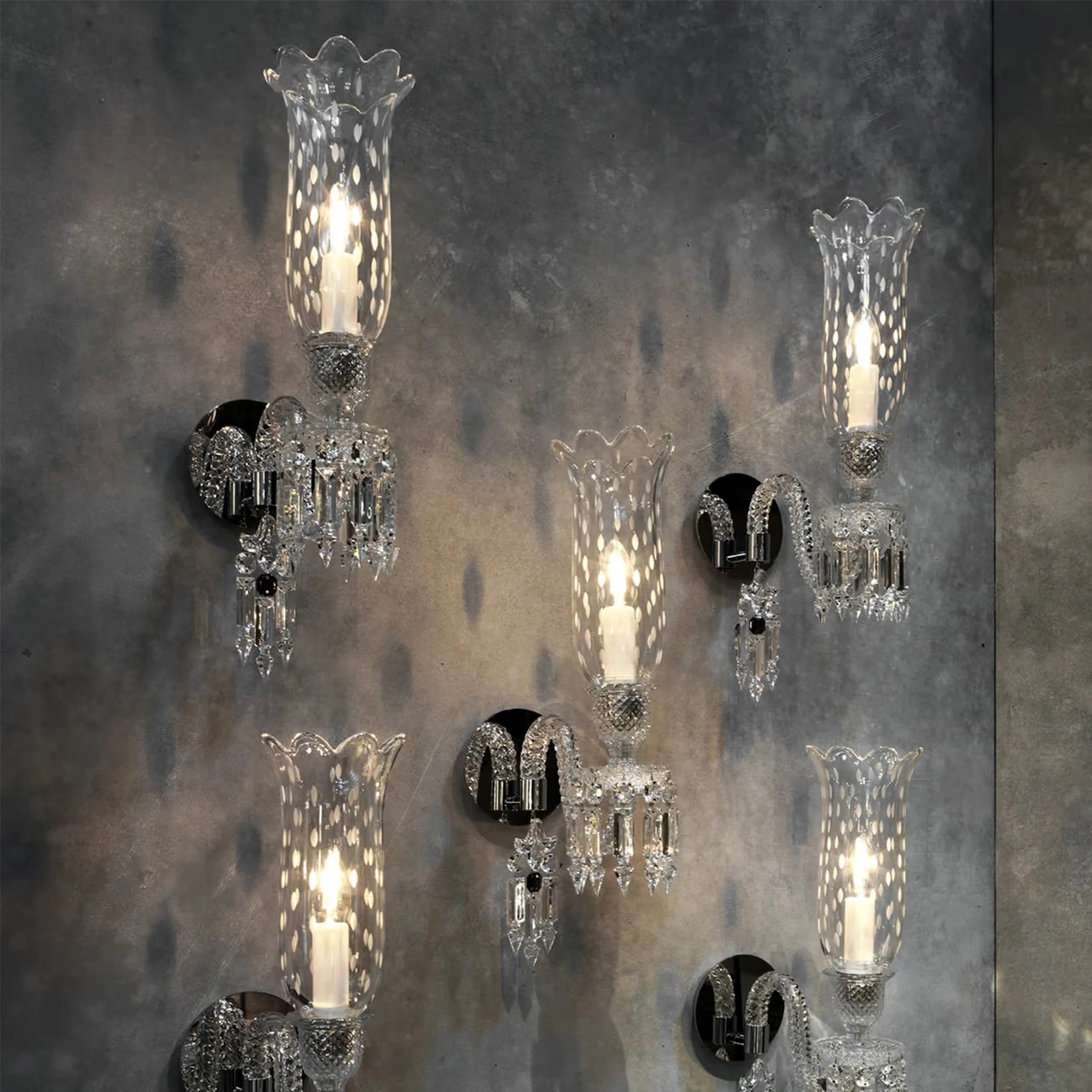 Настенный светильник ZENITH 47 см хрусталь 1 лампа без плафонов Baccarat 2807497