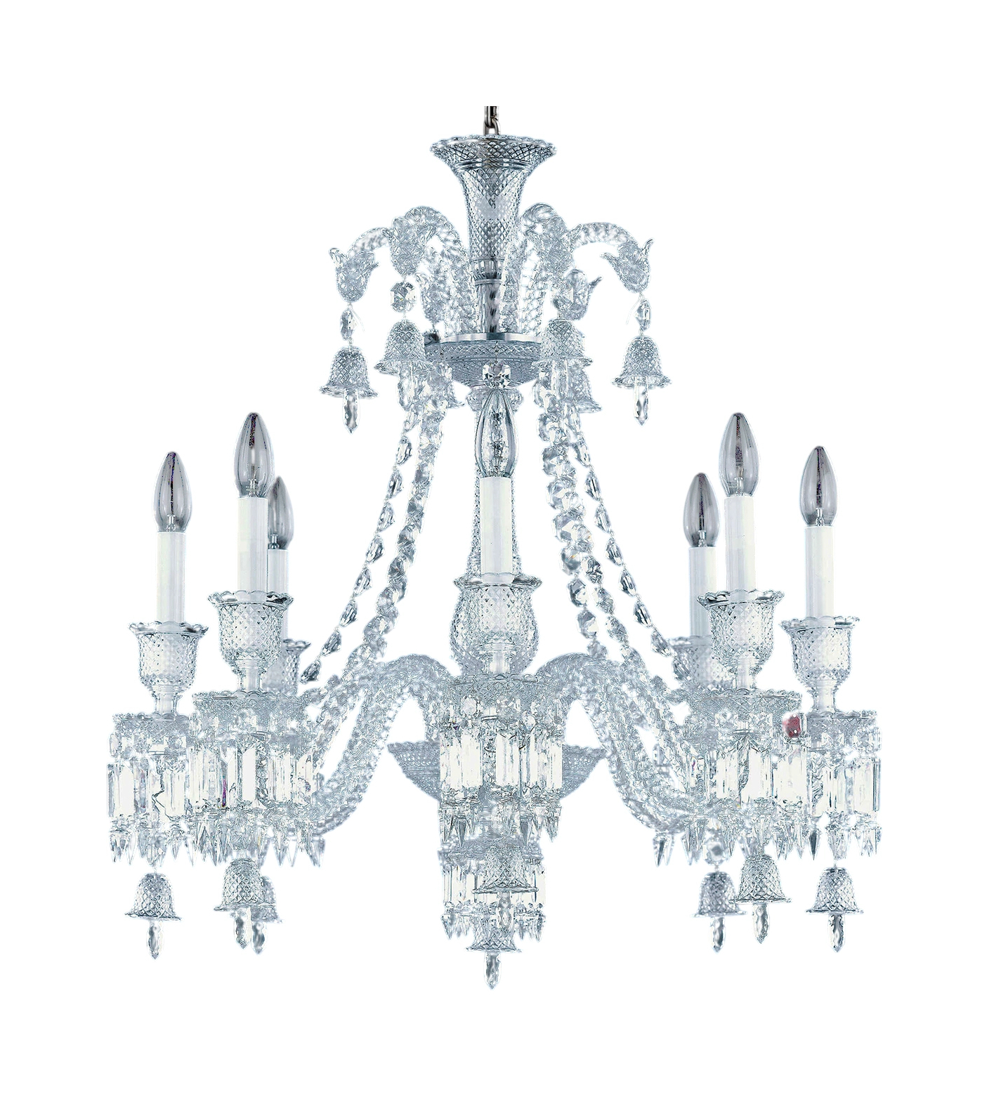 Люстра ZENITH 67 см хрусталь 8 ламп без плафонов