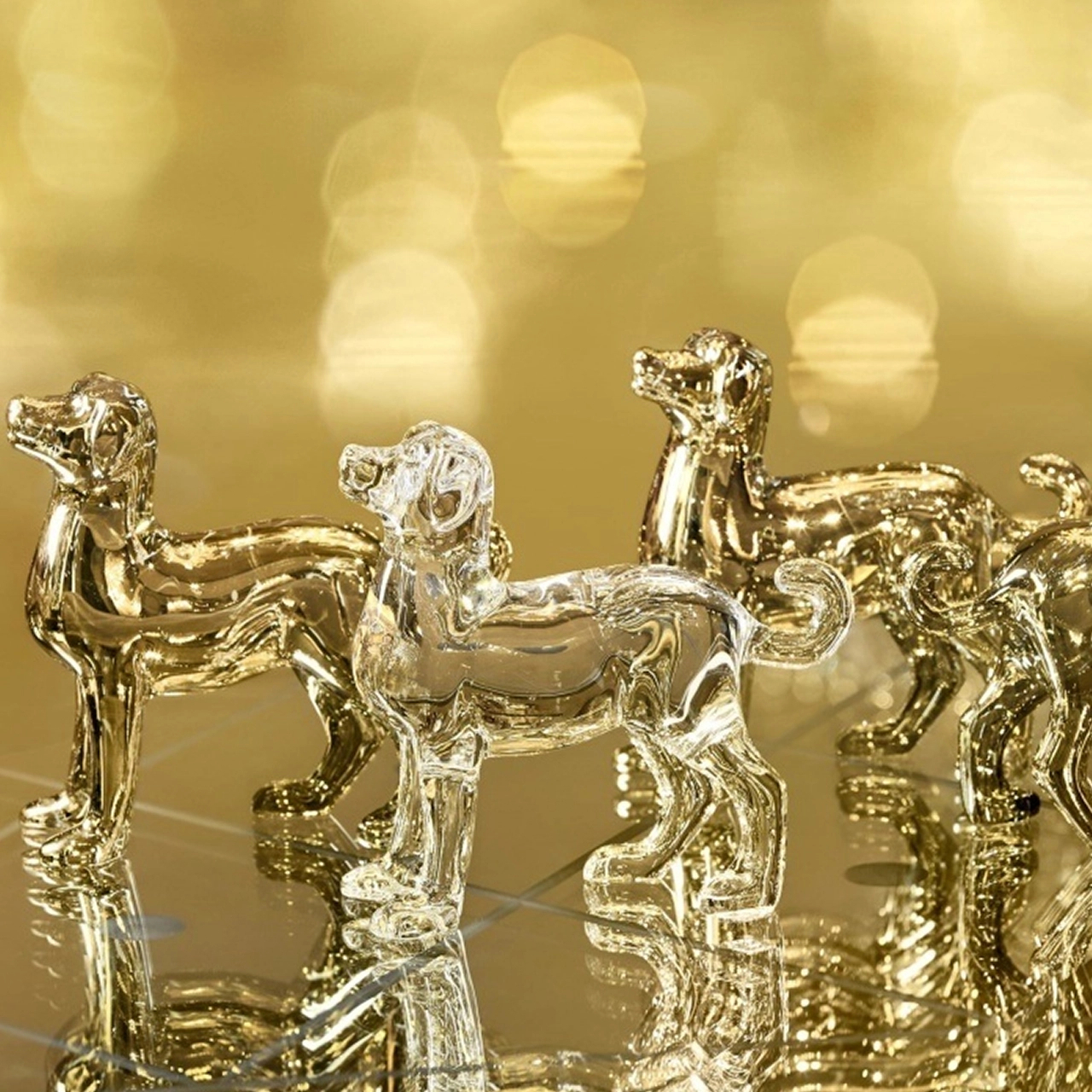 Скульптура ZODIAQUE Лабрадор 12 см хрусталь золотой – 2