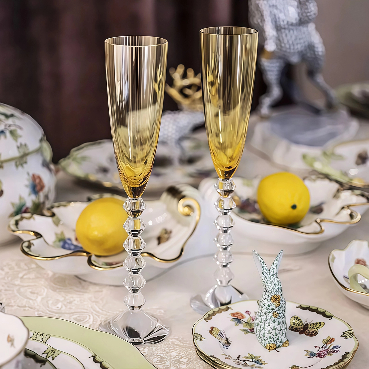 Набор из 2-х бокалов для шампанского VEGA 175 мл хрусталь желтый – 2