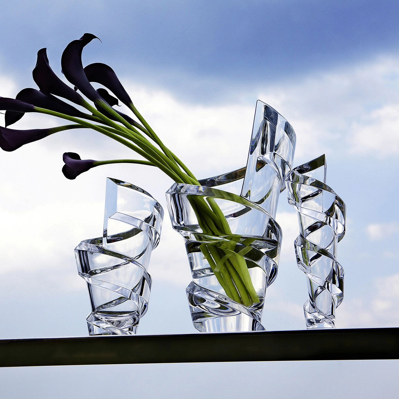 Ваза для цветов SPIRALE 22 см хрусталь прозрачная – 2