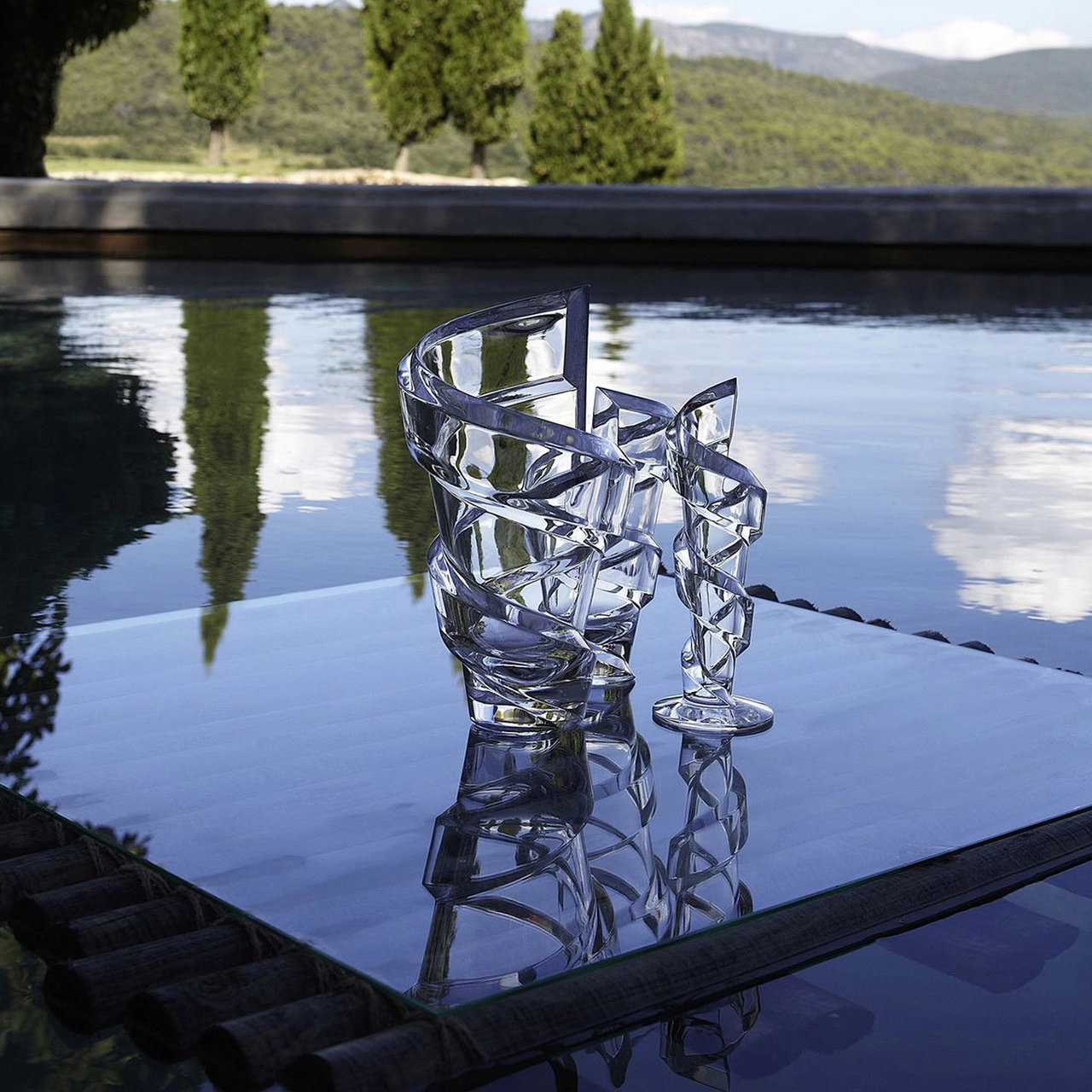 Ваза для цветов SPIRALE 22 см хрусталь прозрачная Baccarat 2612026