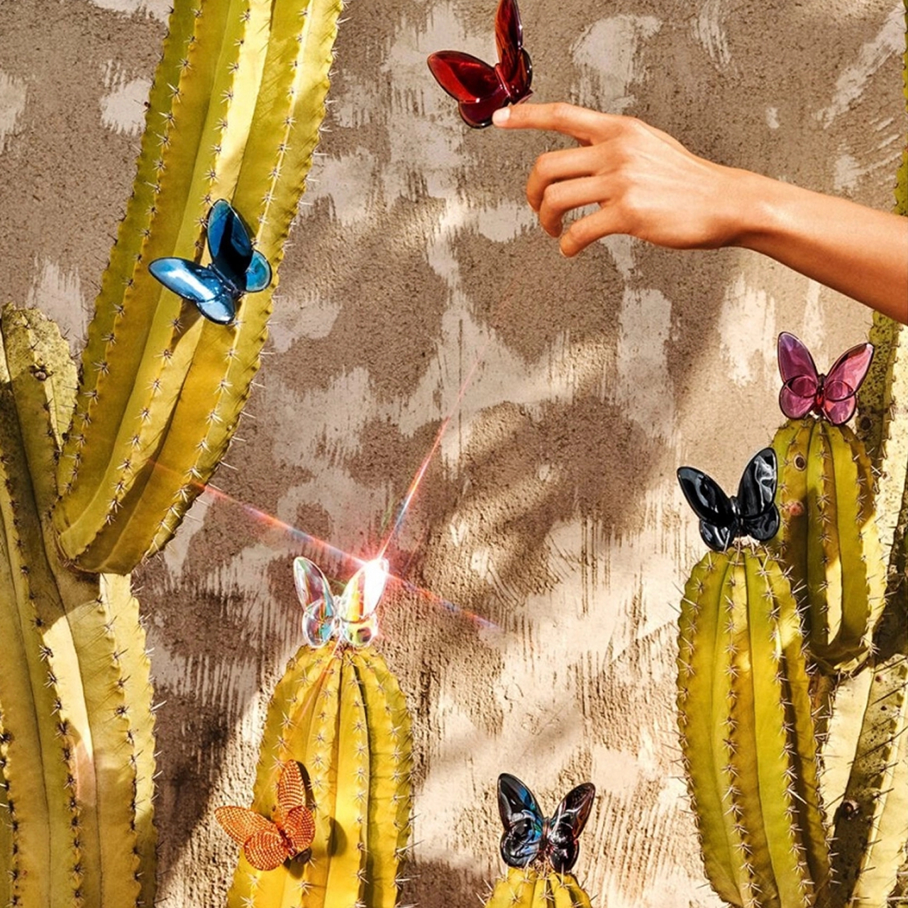 Статуэтка LUCKY BUTTERFLY Бабочка 8 см красная хрусталь Baccarat 2104322