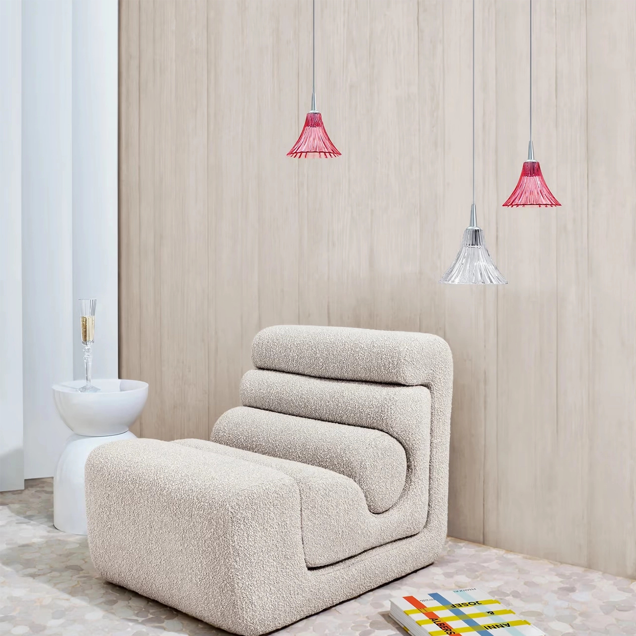 Лампа подвесная MILLE NUITS 15 см хрусталь розовая Baccarat 2815055