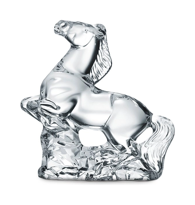 Статуэтка Лошадь 12 см хрусталь прозрачная