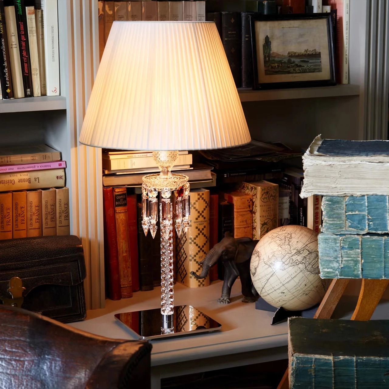 Настольная лампа TORCH 64 см хрусталь белая – 2