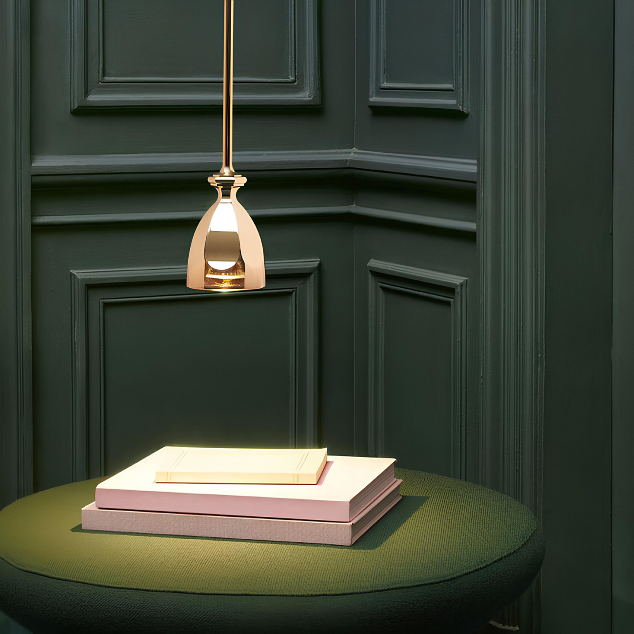 Лампа подвесная HARCOURT HIC! 43 см хрусталь золотая – 2