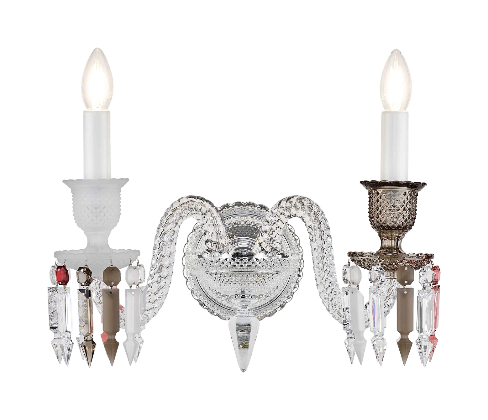 Настенный светильник ZENITH FLOU 36 см хрусталь прозрачный, дымчатый