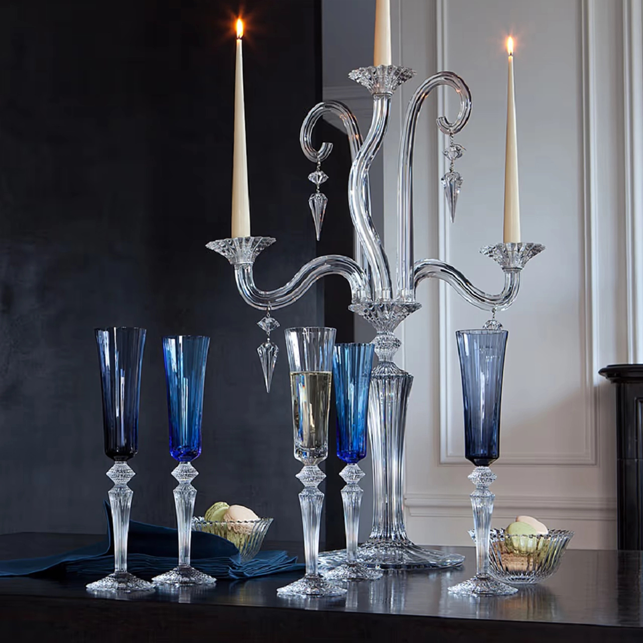 Бокал для шампанского MILLE NUITS 170 мл хрусталь голубой – 2