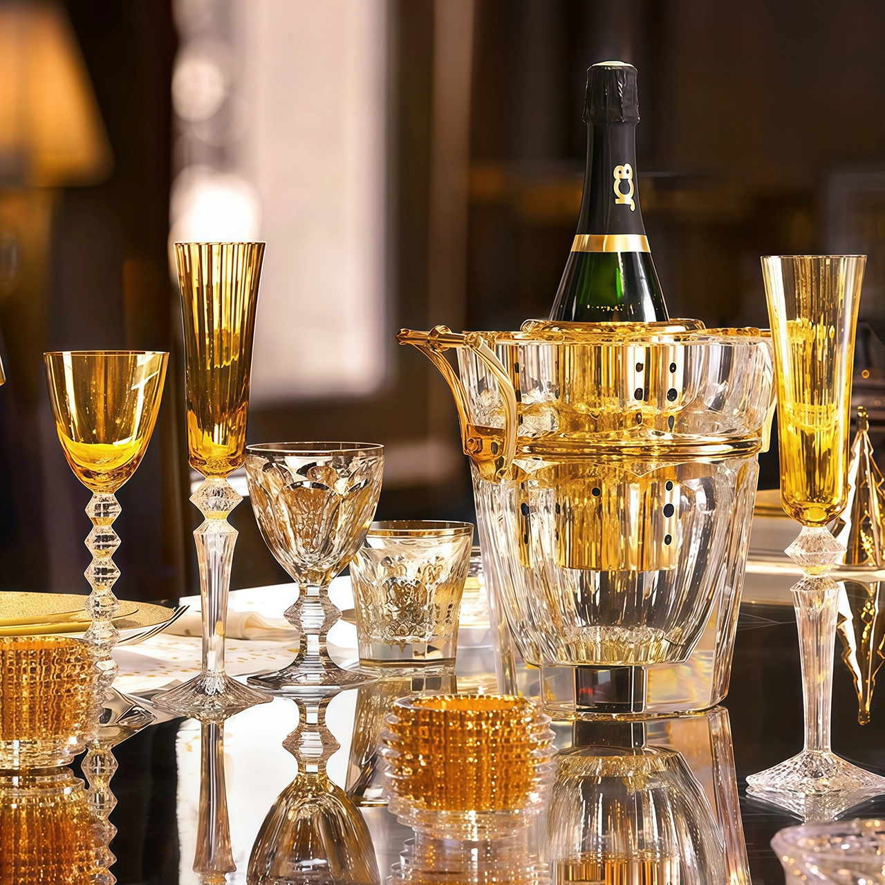 Бокал для шампанского MILLE NUITS 170 мл хрусталь янтарный – 2