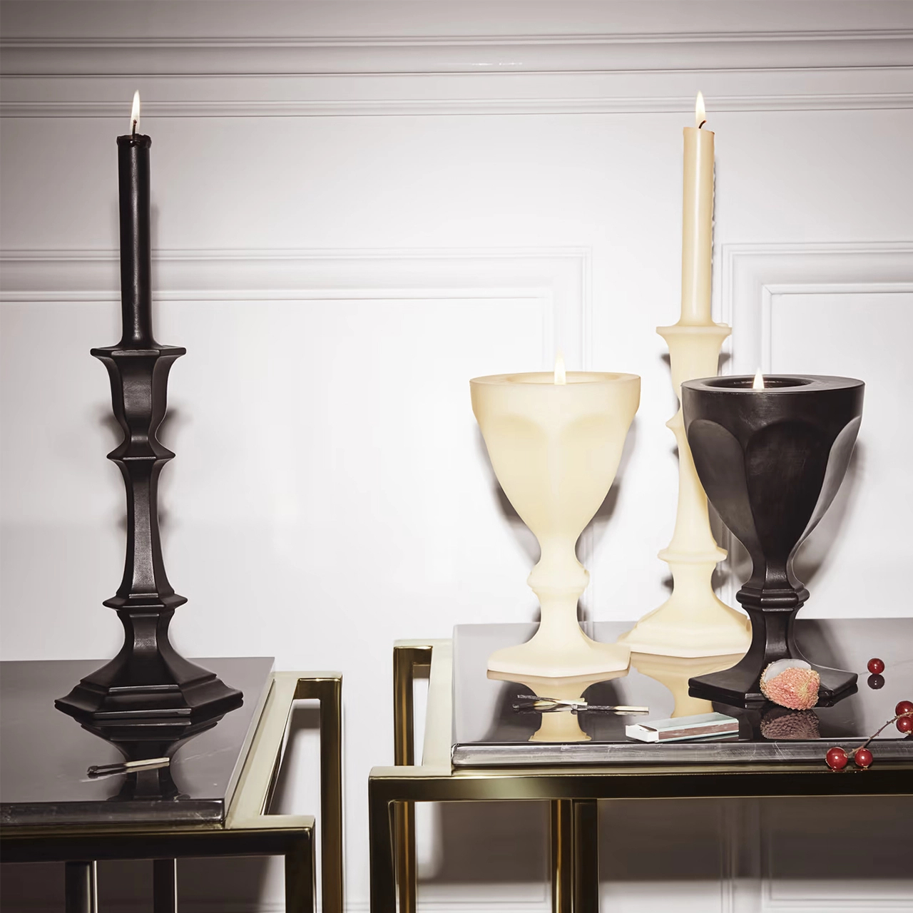 Свеча HARCOURT в форме бокала черная Baccarat 2816957