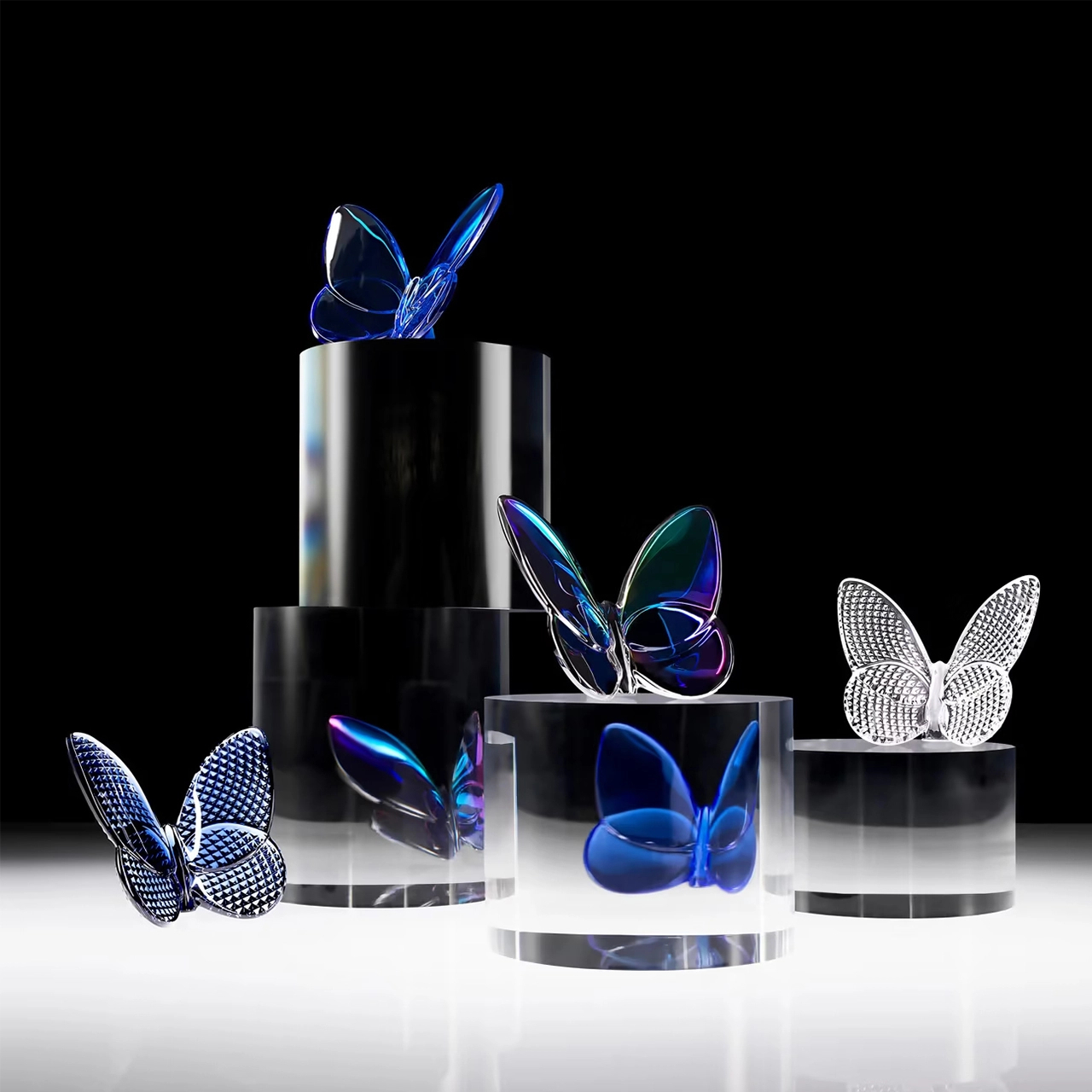 Статуэтка LUCKY BUTTERFLY DIAMOND Бабочка 8 см полуночно-синяя хрусталь – 2