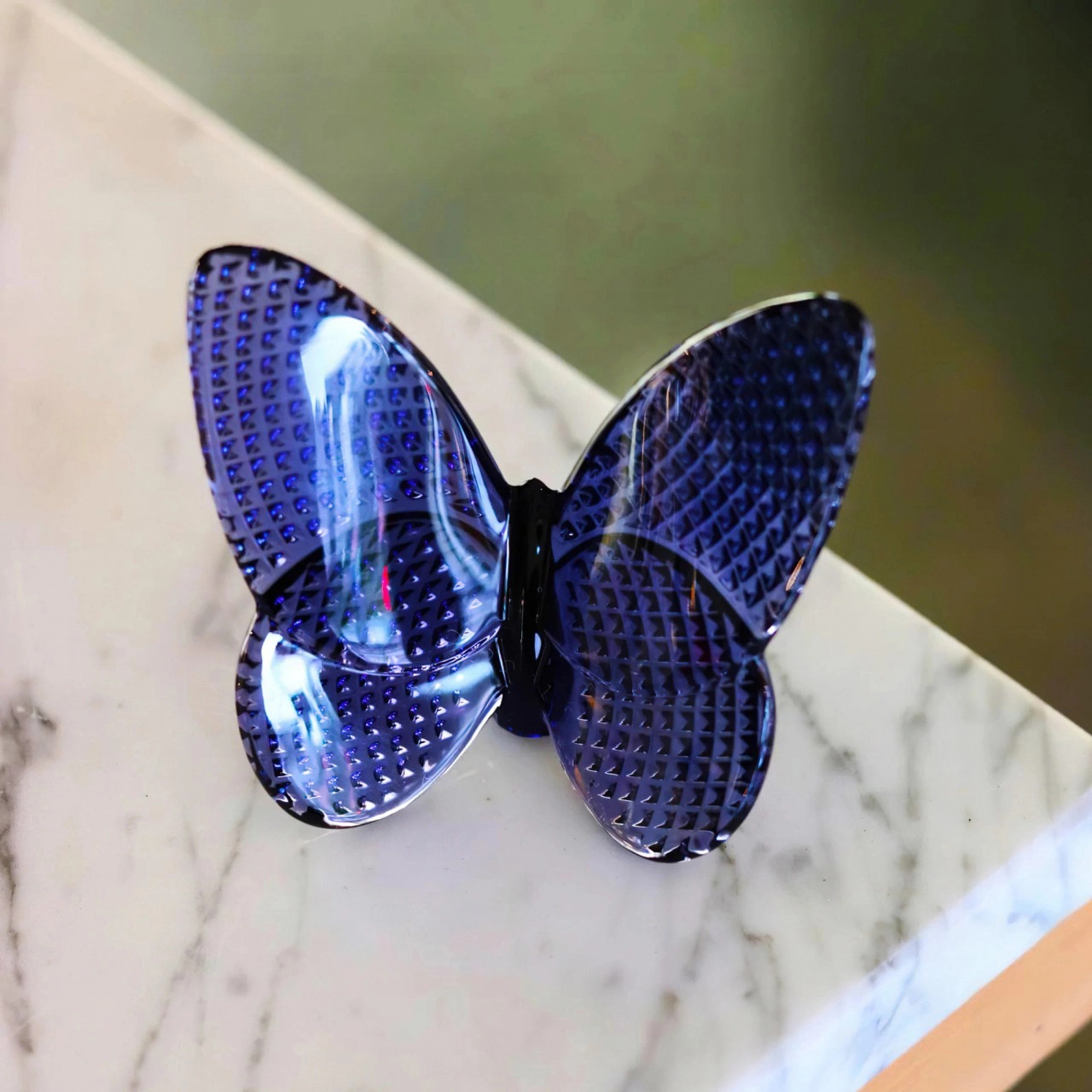 Статуэтка LUCKY BUTTERFLY DIAMOND Бабочка 8 см полуночно-синяя хрусталь Baccarat 2814726