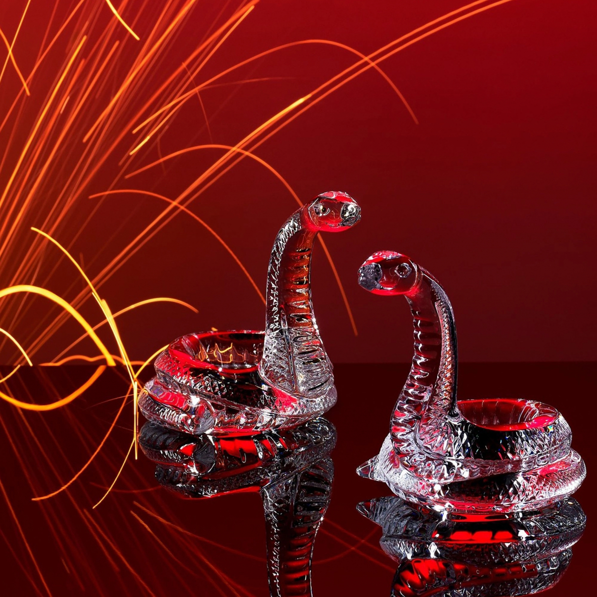 Скульптура ZODIAQUE Змея 9.5 см хрусталь – 2