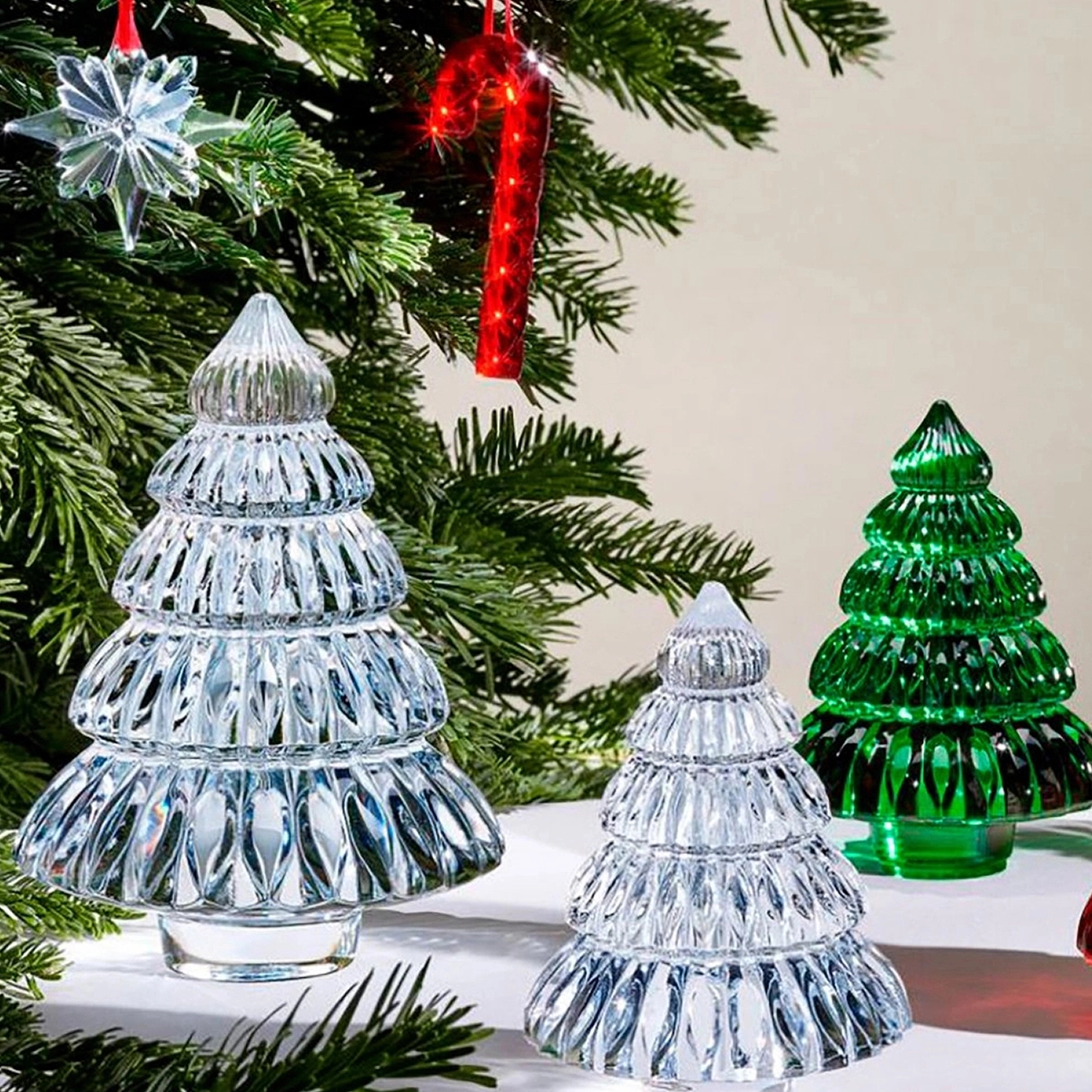 Скульптура ENCHANTING Ель 12 см хрусталь зеленая Baccarat 2815640