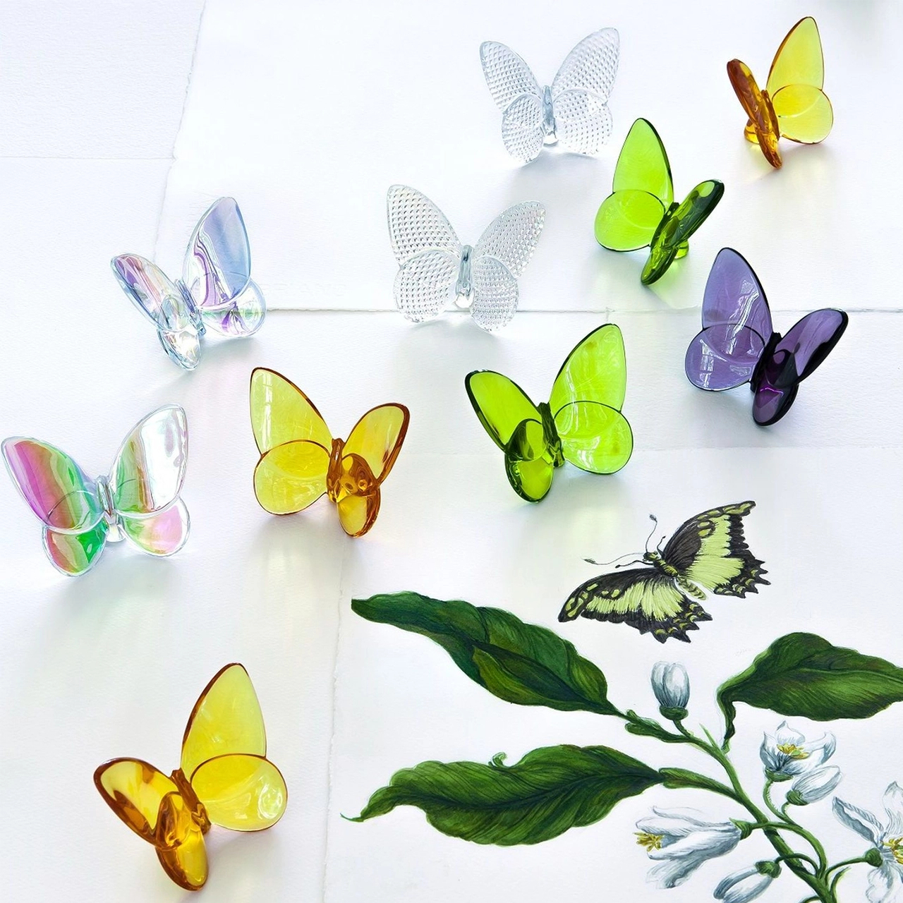 Статуэтка LUCKY BUTTERFLY Бабочка 8 см желтая хрусталь Baccarat 2102549