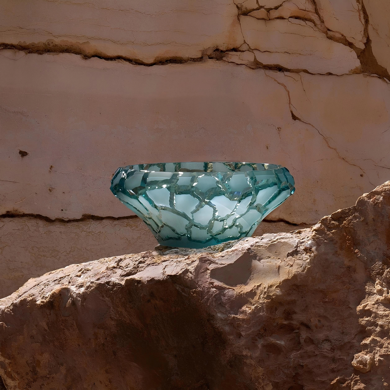 Ваза для фруктов Caldera 30 см бирюзовая, хрусталь – 2