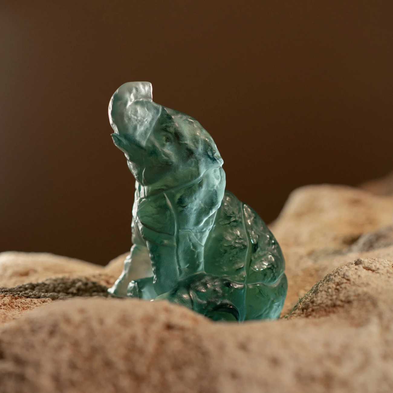 Статуэтка Baby Elephant слонёнок 12 см бирюзовый, хрусталь Lalique 10829200