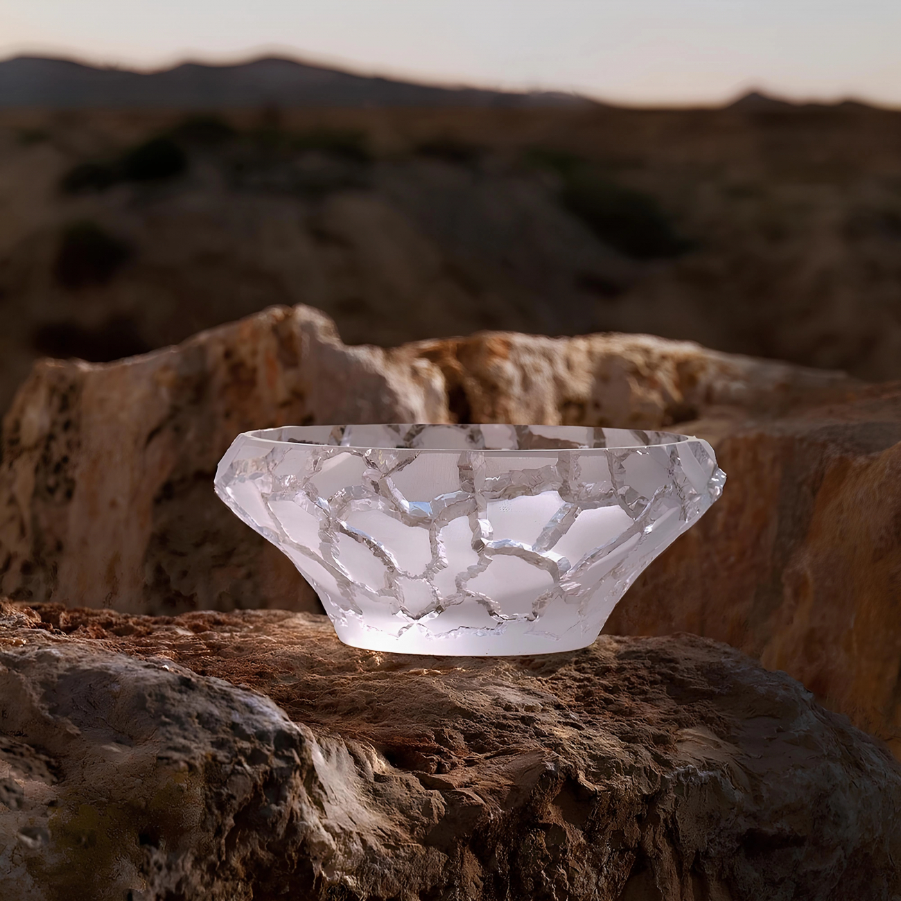 Ваза для фруктов Caldera 30 см прозрачная, хрусталь Lalique 10829800