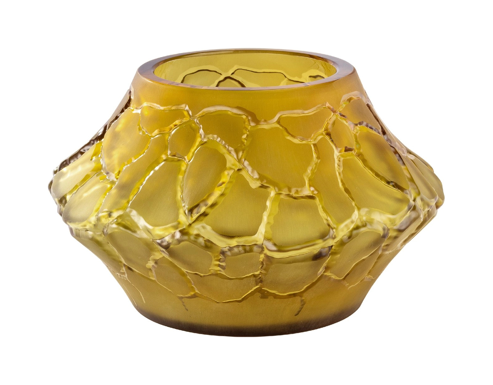 Ваза Caldera 10.3 см янтарная, хрусталь