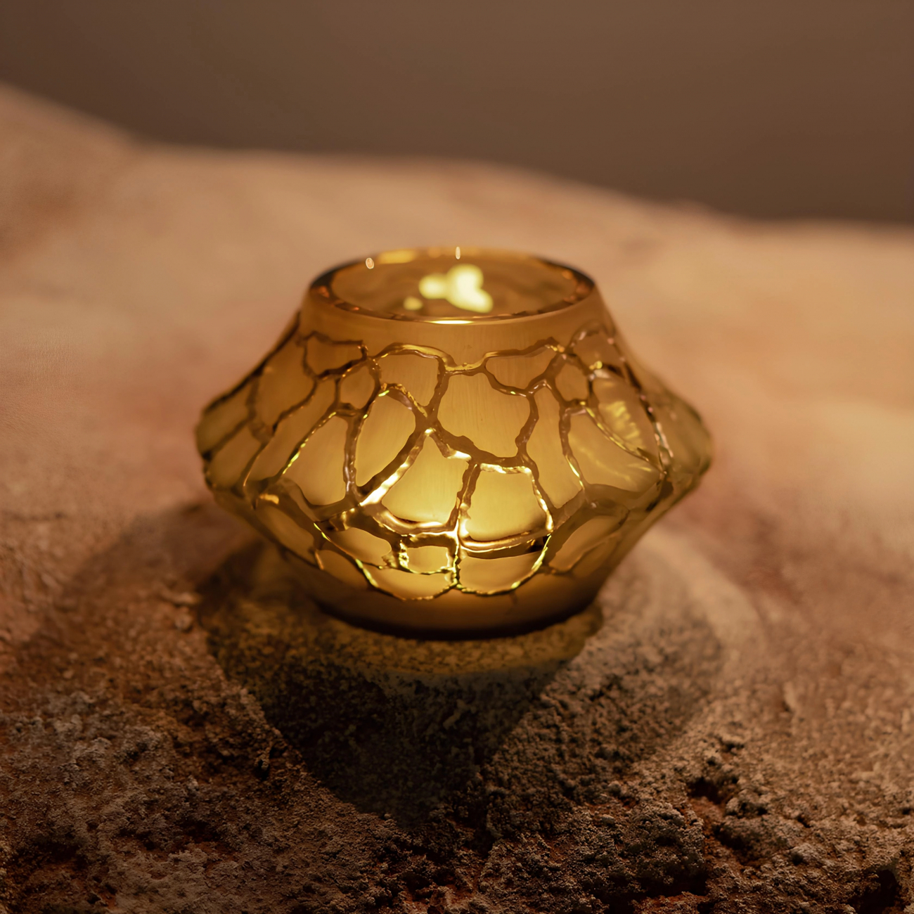 Ваза Caldera 10.3 см янтарная, хрусталь – 2