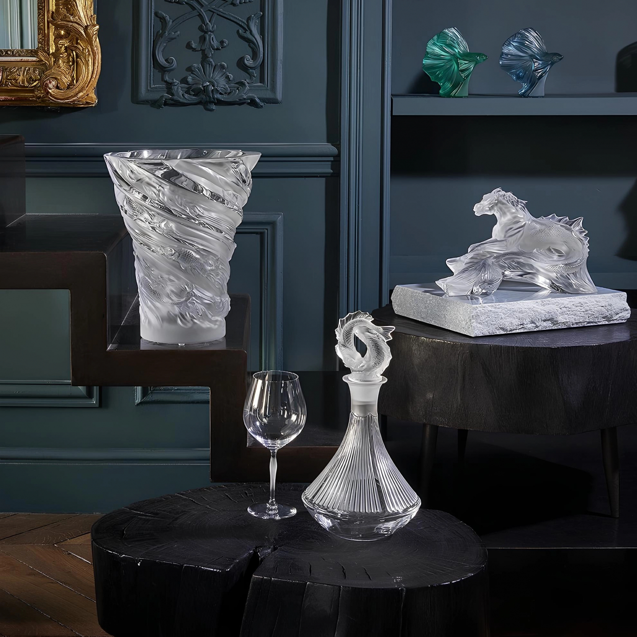 Ваза Carpe 35 см прозрачная, хрусталь Lalique 10672000