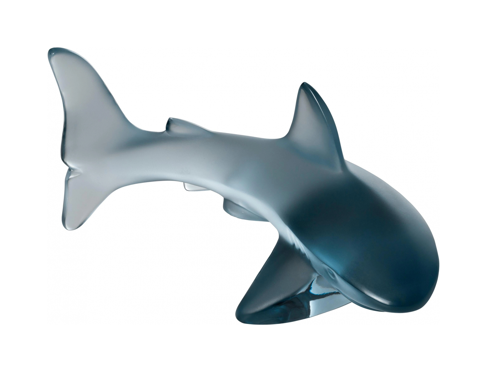 Статуэтка Shark Акула маленькая 11 см синяя, хрусталь