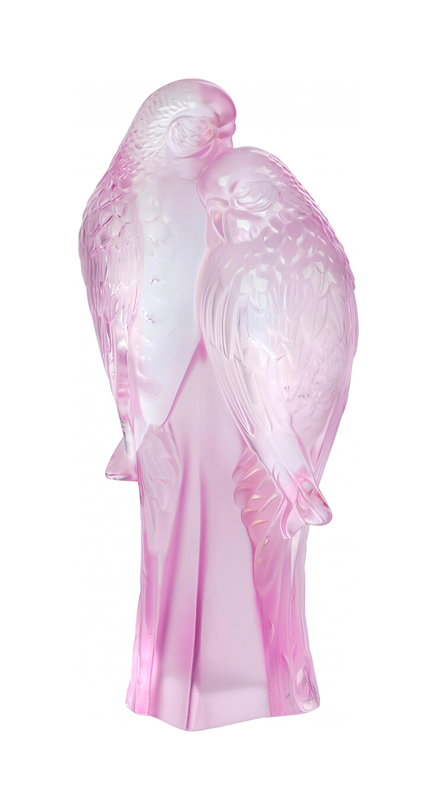 Статуэтка Parakeets 2 Попугая 19 см розовая, хрусталь Lalique 10802000