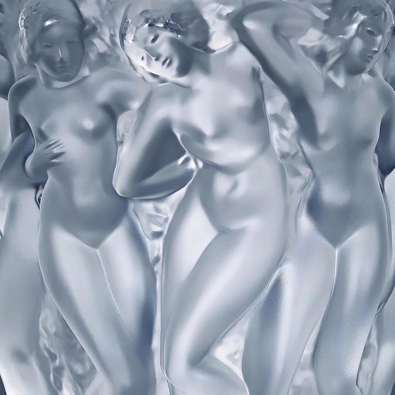 Ваза Bacchantes 34.4 см прозрачная, хрусталь Lalique 10119500