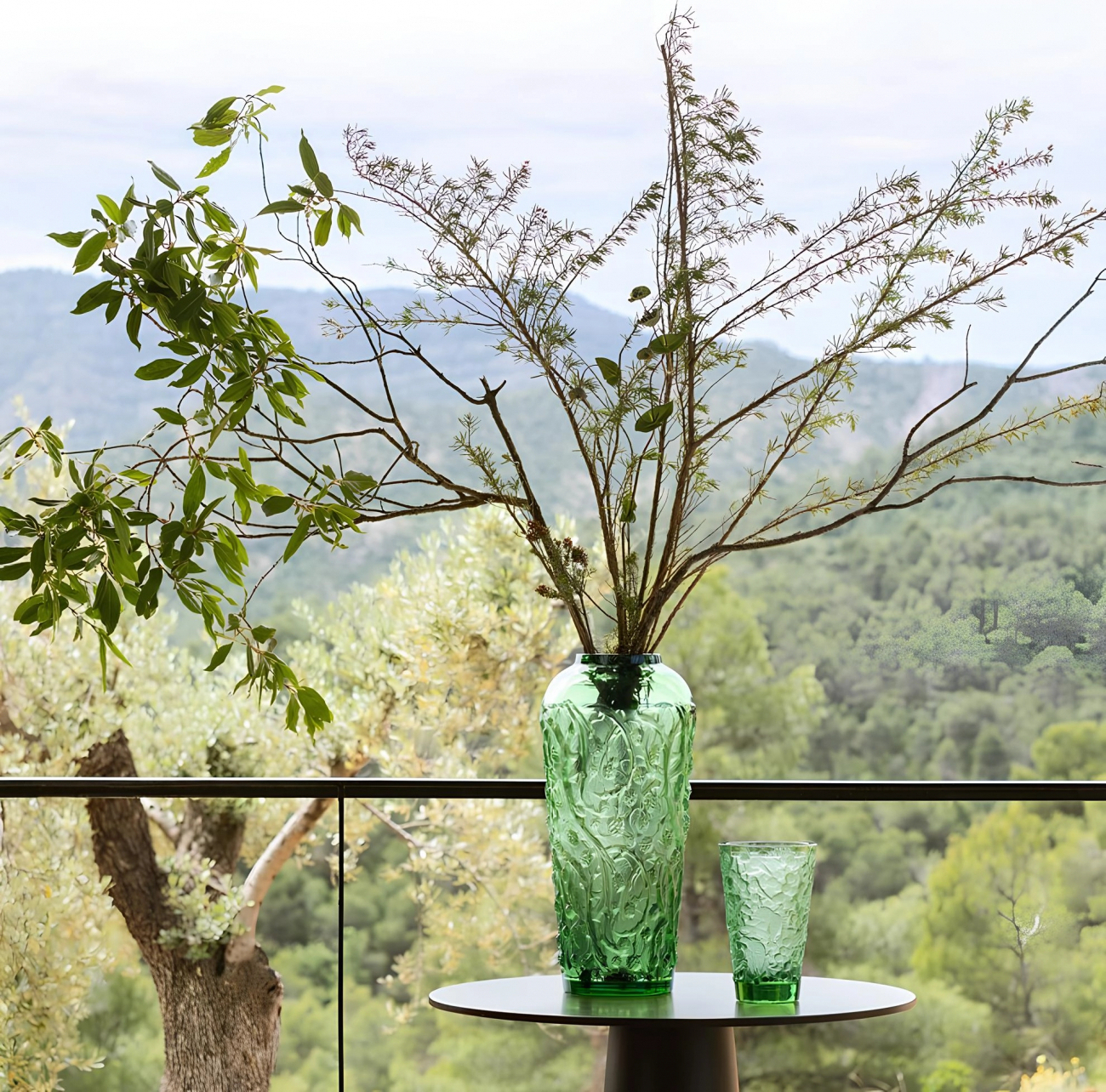 Ваза Mures 49 см зелёный, хрусталь – 2