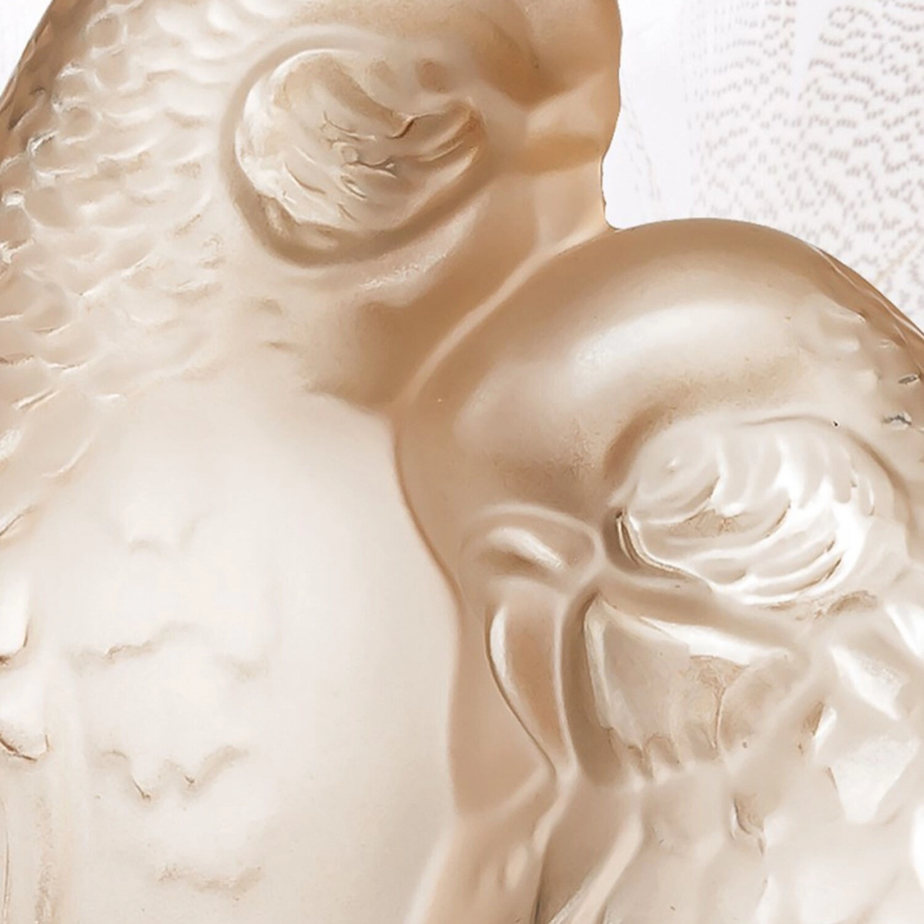 Статуэтка Parakeets 2 Попугая 19 см золотистая, хрусталь Lalique 10571700