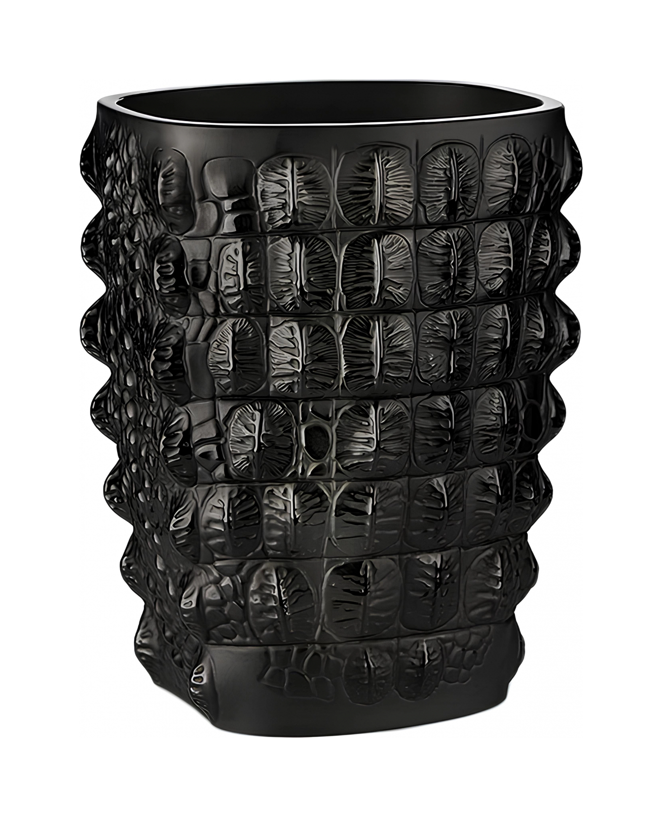 Ваза Croco 26.5 см чёрная, хрусталь
