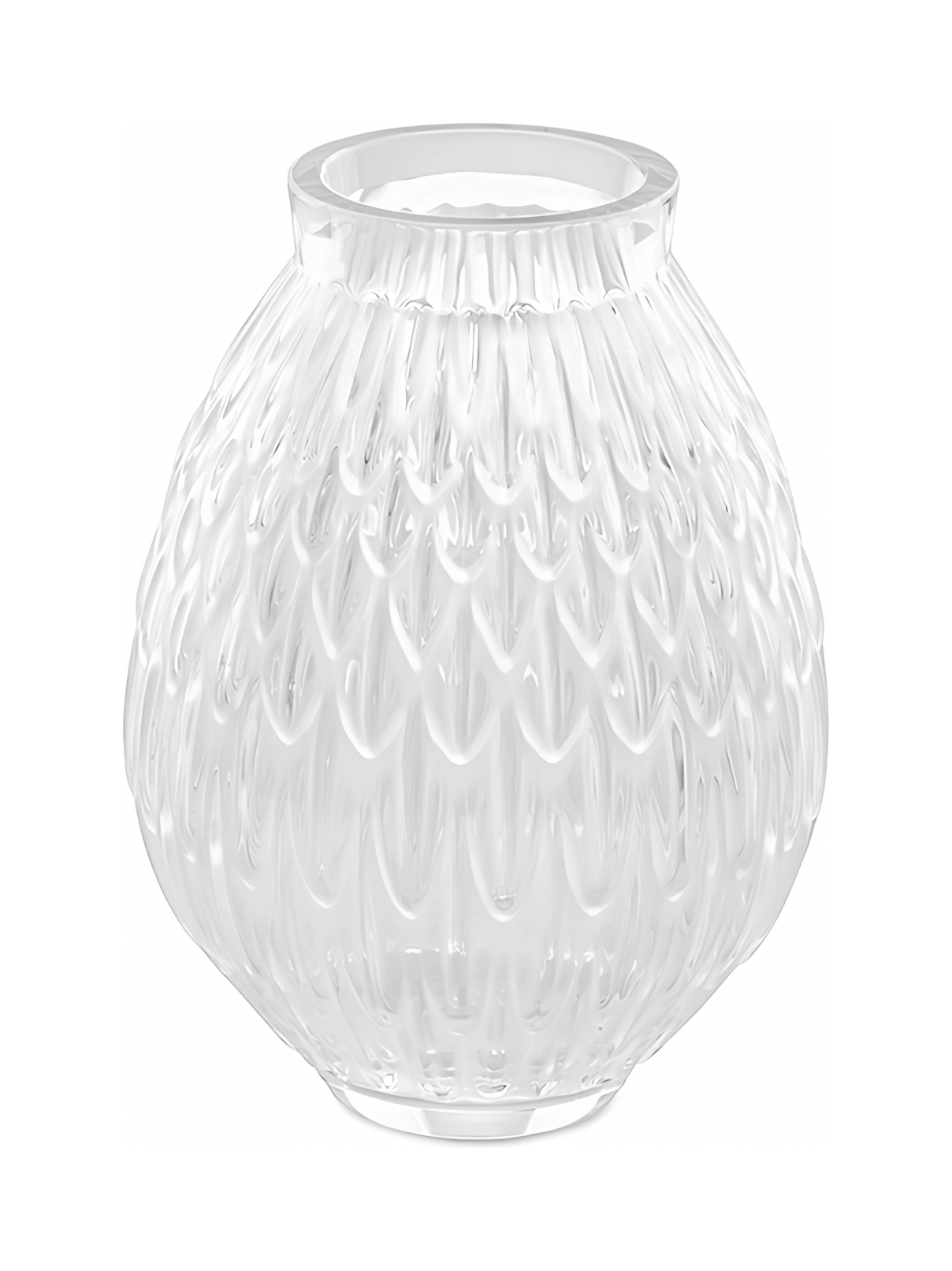 Ваза Lalique Plumes 14.7 см прозрачная, хрусталь