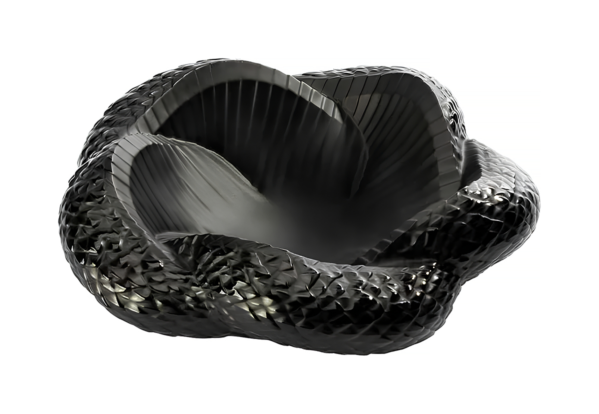 Чаша Serpent Змея 21.5 см чёрная, хрусталь