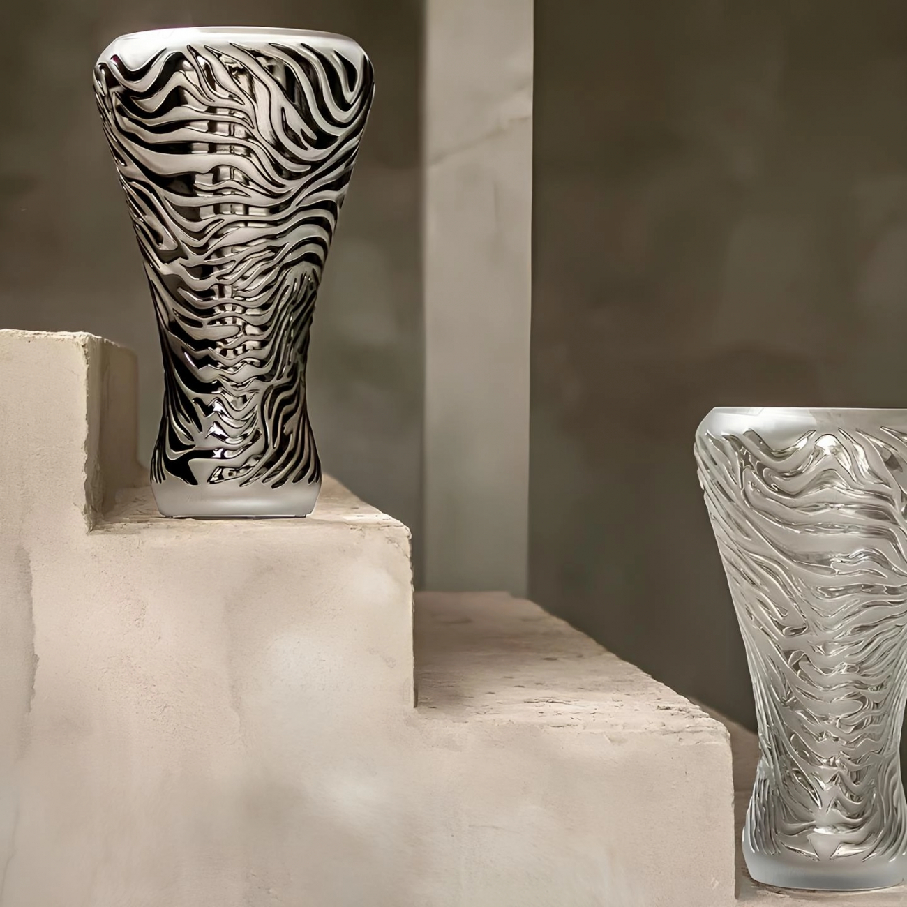 Ваза Zebre 45 см прозрачная, хрусталь – 2