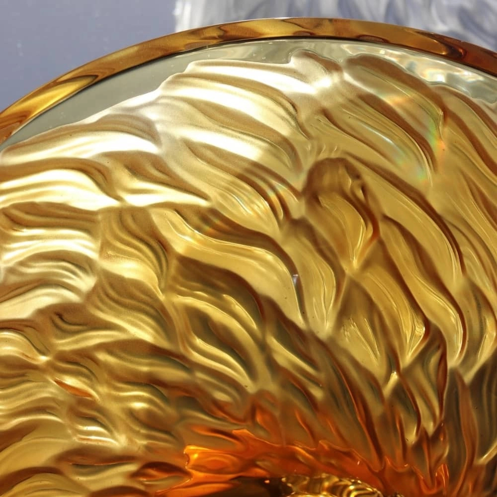 Ваза для фруктов Fourrure 29.7 см янтарная, хрусталь Lalique 10787200