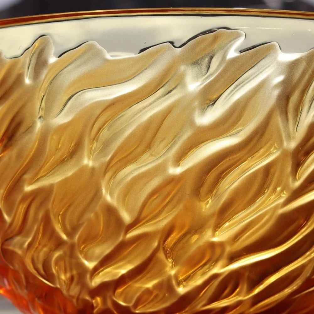 Ваза для фруктов Fourrure 29.7 см янтарная, хрусталь Lalique 10787200