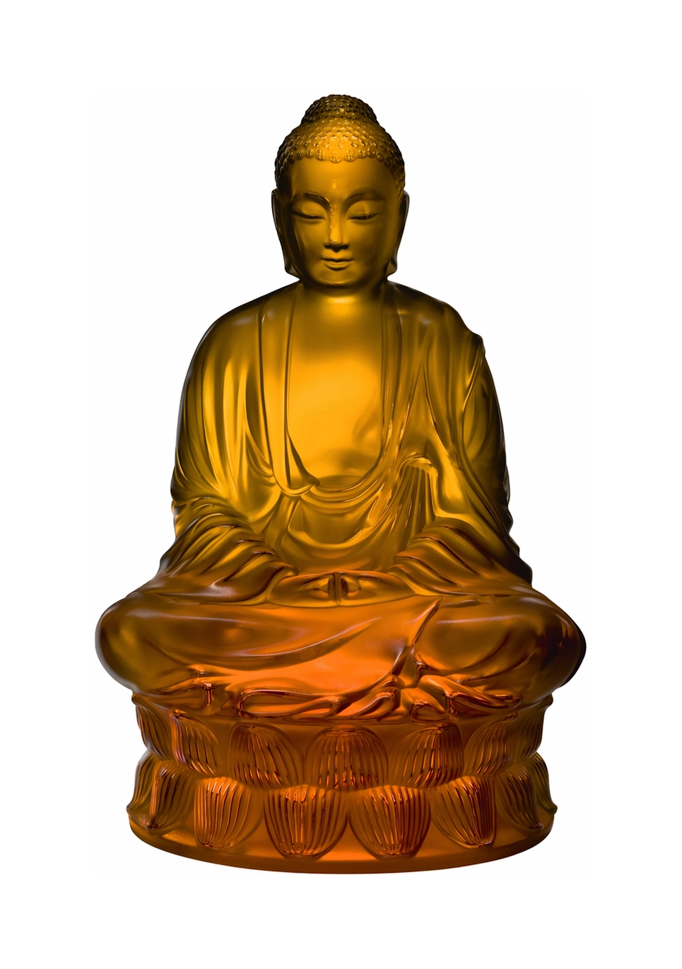 Статуэтка Buddha Будда 18 см янтарная, хрусталь