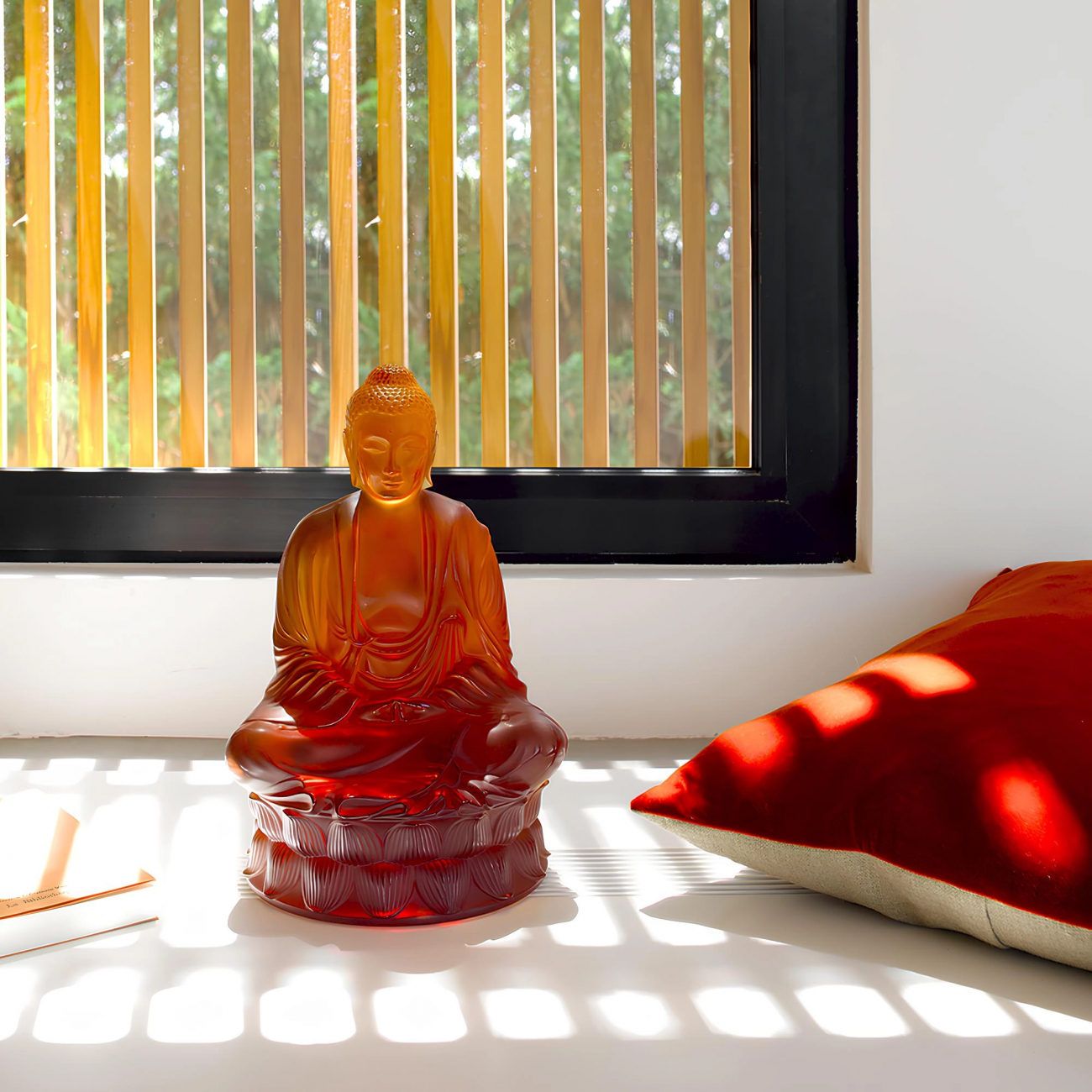 Статуэтка Buddha Будда 18 см янтарная, хрусталь – 2