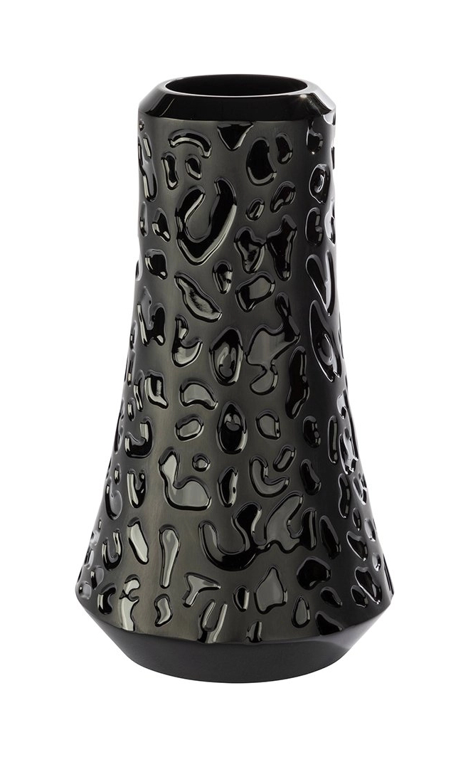 Ваза для цветов Panthers 20 см чёрная, хрусталь