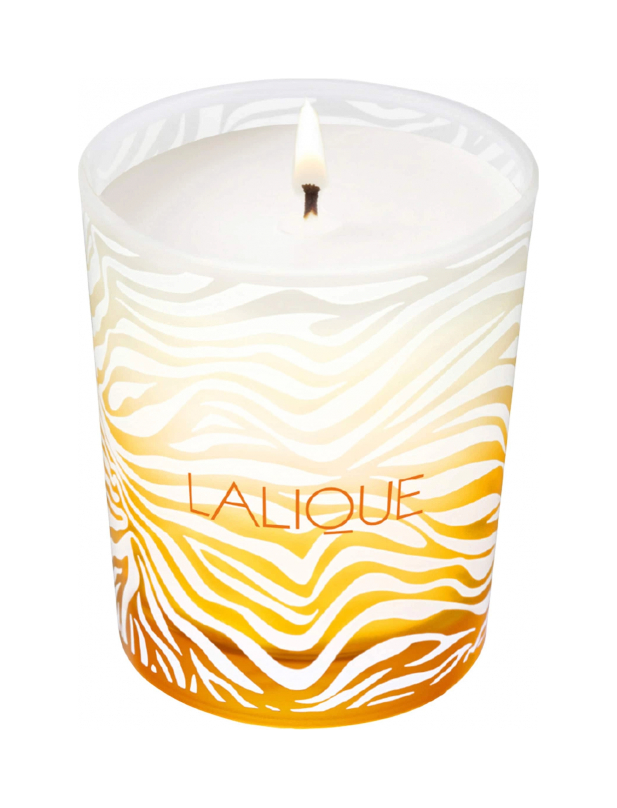 Свеча в стакане Le Soleil янтарная, хрусталь Lalique B27181