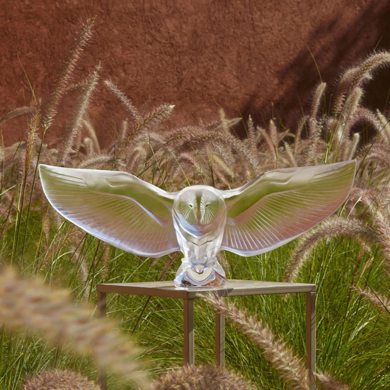 Статуэтка Barn Owl Сова 42 см прозрачная, хрусталь – 2