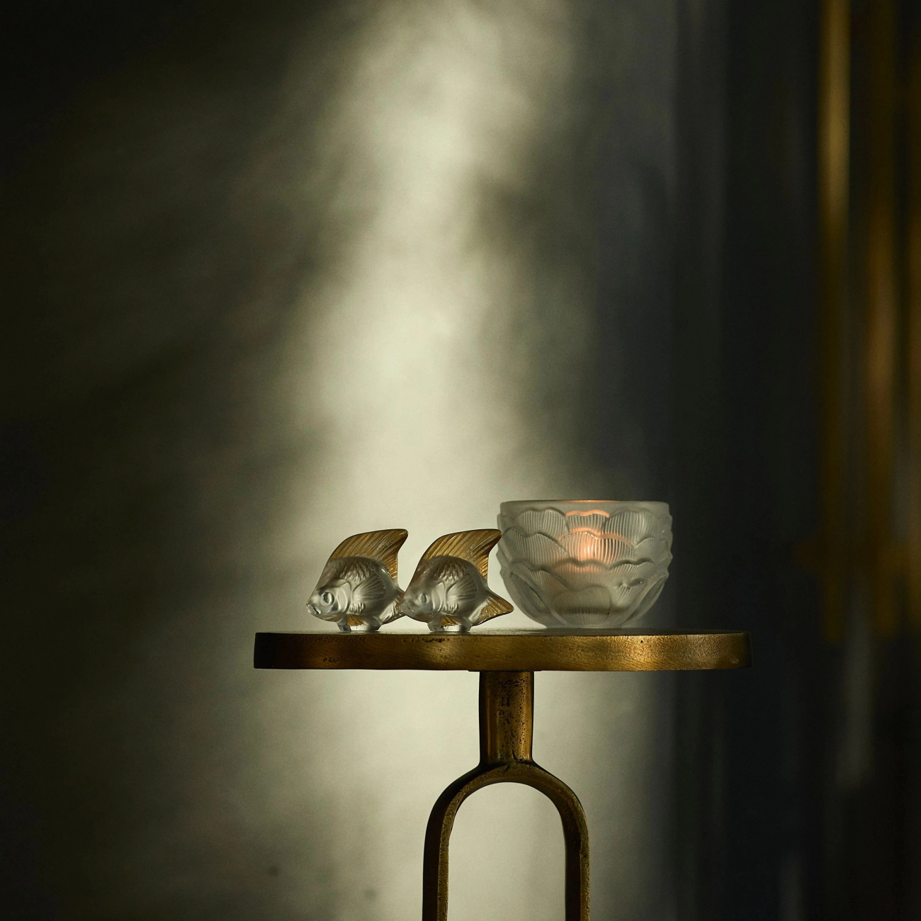 Подсвечник Pivoines 8.5 см прозрачный, хрусталь Lalique 10722800