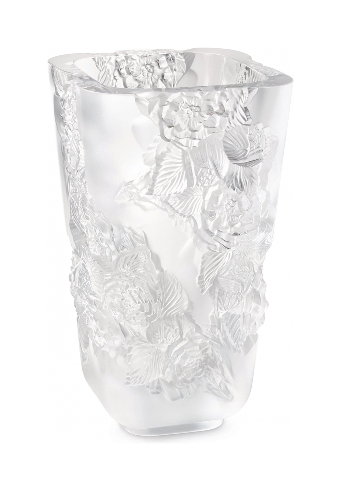 Ваза Pivoines 35 см прозрачная, хрусталь