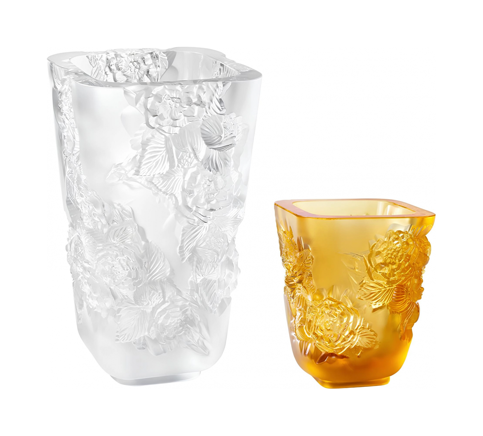 Ваза Pivoines 35 см прозрачная, хрусталь Lalique 10708400