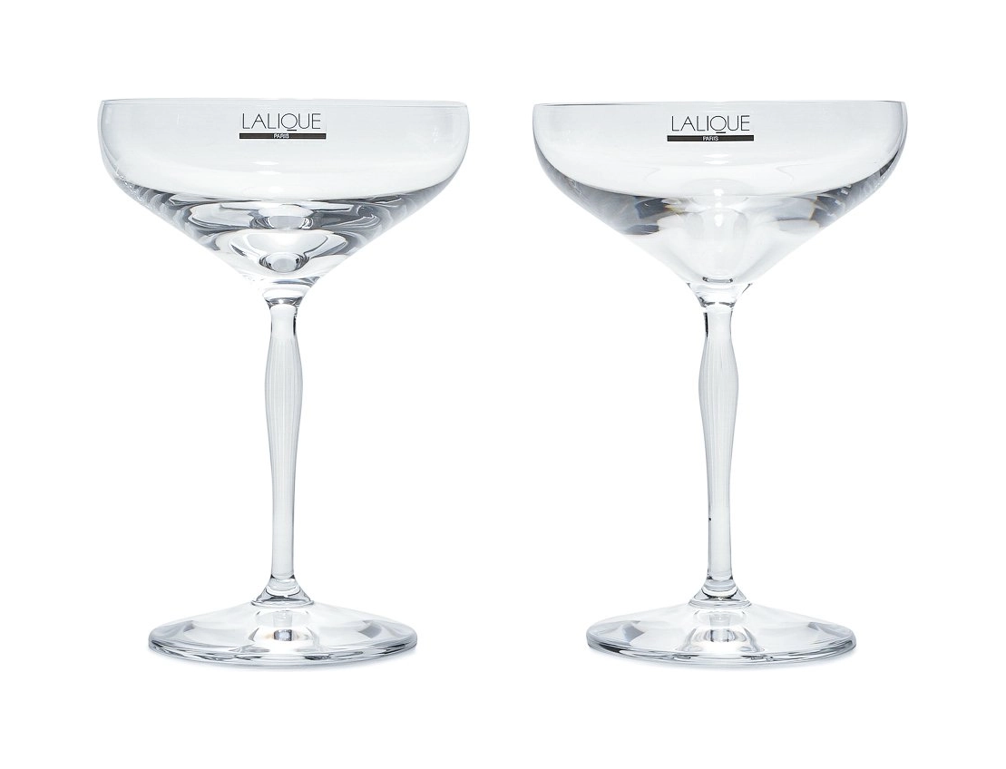 Набор из 2-х кубков для шампанского Lalique 100 Points 280 мл, хрусталь