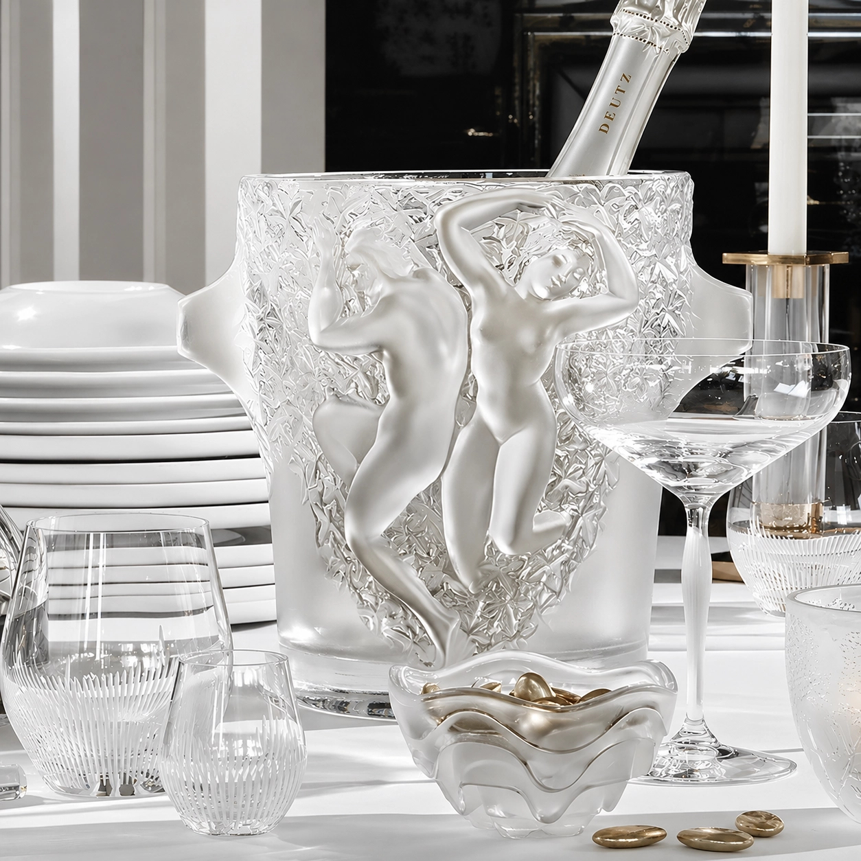 Набор из 2-х стопок 100 Points 70 мл прозрачные, хрусталь Lalique 10484800
