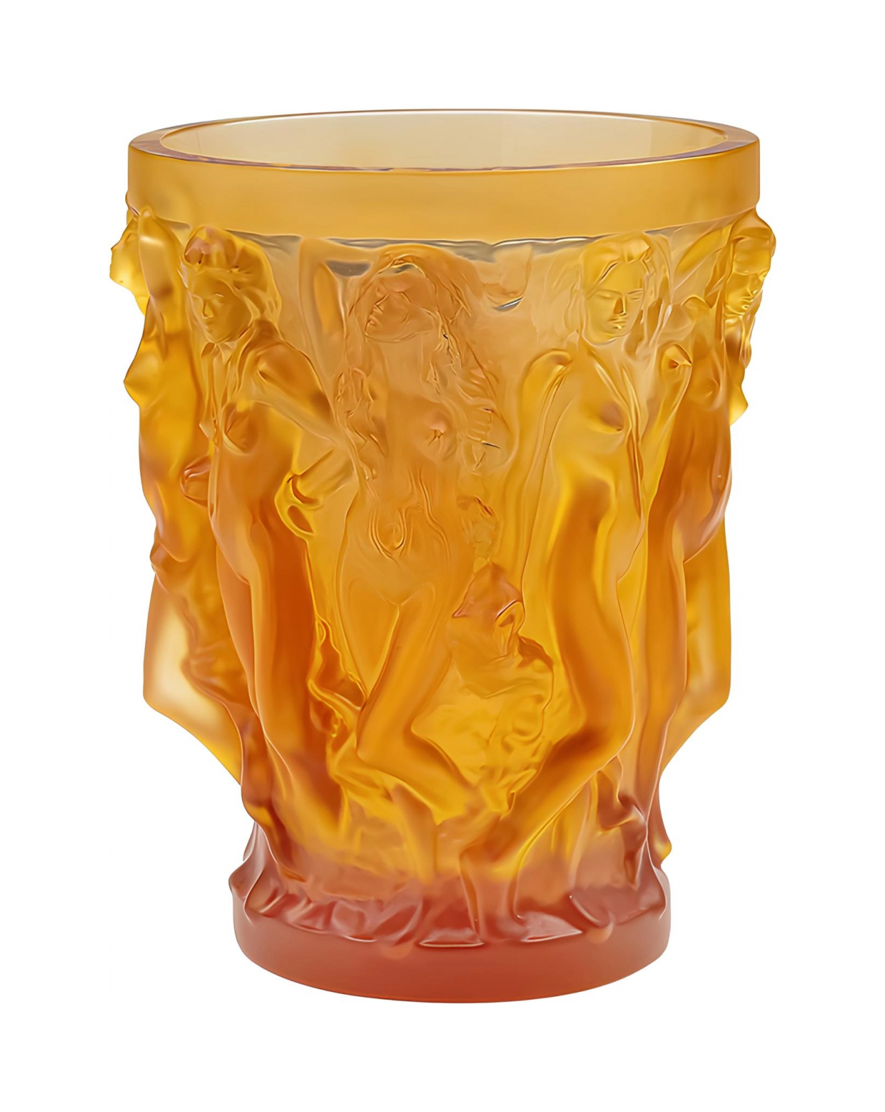 Ваза Sirenes 24 см янтарная, хрусталь Lalique 88091110