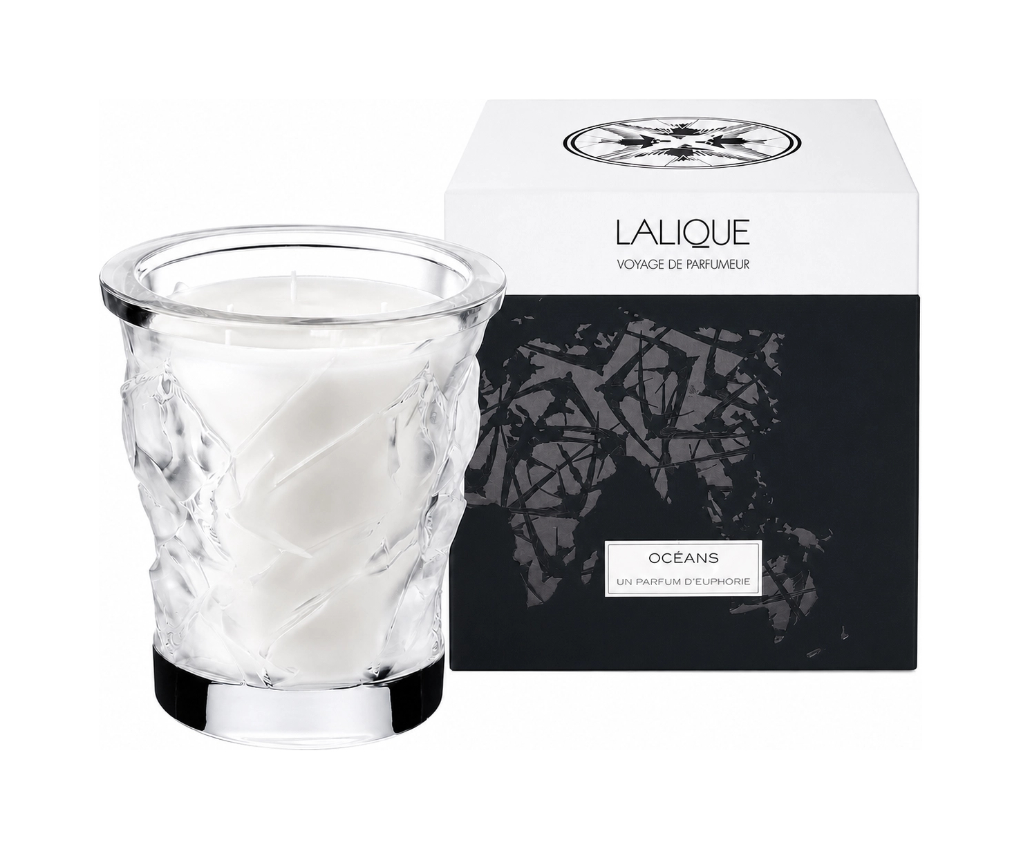 Свеча в стакане Oceans прозрачная, хрусталь Lalique B14100